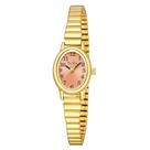 Reloj Analógico Para Mujer Diaofendi Petite Dorado con Detalles Rosados Resistente al Agua