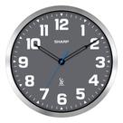 Reloj de Pared Atómico Sharp 12" Cara Gris Acabado Plateado Reloj de Pared Atómico Sharp 12" Cara Gris Acabado Plateado