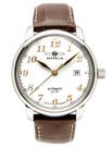 Reloj Zeppelin 76561 para Hombre Automático con Esfera Blanca y Correa Marrón