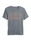 Remera GAP B30 para Niños Manga Corta Logo Gris Jaspe XL