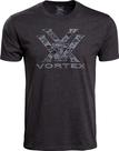 Remera Vortex Optics Logo de Manga Corta para Hombre Carbón Jaspeado Camuflado