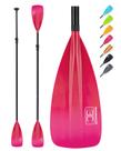 Remo SUP Ajustável OCEANBROAD - Remo para Stand-Up Paddle e Caiaque, Eixo de Liga de Alumínio Ajustável 68" - 84", 4 Peças, Rosa Aurora