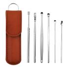Removedor Cera de Ouvidos Kit 6 Peças Aço Inox Limpeza