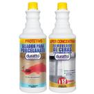 Removedor de cera de proteção de fábrica duratto 1l + selador de piso de porcelanato 1l Removedor de cera de proteção de fábrica duratto 1l + selador de piso de porcelanato 1l