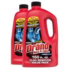 Removedor de entupimento de drenagem Drano Max Gel 2x 2,37 L para chuveiro/pia