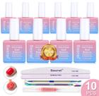Removedor de esmalte em gel BESNEL, pacote de 10 com kit de ferramentas de 15 ml