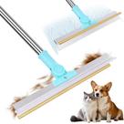 Removedor de pelos de animais de estimação Carpet Rake Foandbevi 2 em 1, alça de 60"