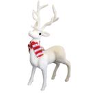 Rena Decorativa Natalina Flocada Branca em Pé 24x16cm Saldão