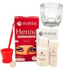 Rena para sobrancelhas kit henna makiaj profissional alto rendimento fixação efeito natural dappen