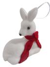 Rena Pendente Branca 12,5x7,5x12,5cm com Cachecol
