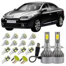 Renault Fluence 2010/2017 Led Farol Baixo Teto Placa Ré T10