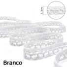 Renda Bolinha Estreita Branca 1,3cm - 10m