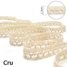 Renda Bolinha Estreita Cru 1,3cm - 10m