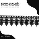Renda De Guipír Chl-436 - Peça Com 13,7 Metros- Preto - Nº: 310 - Nybc