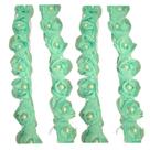 Renda de tule c/pérolas 3cm cor verde água metro