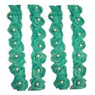 Renda de tule c/pérolas 3cm cor verde tiffanny metro