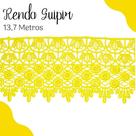 Renda Guipír Amarelo Gema - Rolo Com 13,7 Metros - Chl185 - Nybc Renda Guipír Amarelo Gema - Rolo Com 13,7 Metros - Chl185 - Nybc