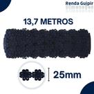Renda Guipír Azul Marinho - 25Mm Rolo Com 13,7 Metros - Chl207 - Nybc Renda Guipír Azul Marinho - 25Mm Rolo Com 13,7 Metros - Chl207 - Nybc