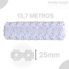 Renda Guipír Branca - 25Mm Rolo Com 13,7 Metros - Chl207 - Nybc