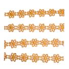 Renda guipir de flor 25 mm cor laranja metro Renda guipir de flor 25 mm cor laranja metro
