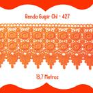 Renda Guipír Laranja - Rolo Com 13,7 Metros - Chl427 - Nybc