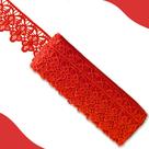 Renda Guipír - Rolo Com 13.7 Metros -Vermelho - Nº: 145 - Chl-592 Nybc