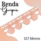 Renda Guipír - Rolo Com 13,7 Metros - Chl005 - Salmão - Nº: 147 - Nybc Renda Guipír - Rolo Com 13,7 Metros - Chl005 - Salmão - Nº: 147 - Nybc