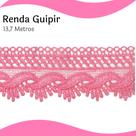Renda Guipír Rosa Chiclete - Rolo Com 13,7 Metros - Chl589 - Nybc