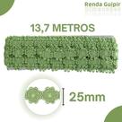 Renda Guipír Verde Água - 25Mm Rolo Com 13,7 Metros - Chl207 - Nybc