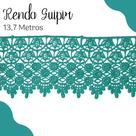 Renda Guipír Verde Médio - Rolo Com 13,7 Metros - Chl185 - Nybc Renda Guipír Verde Médio - Rolo Com 13,7 Metros - Chl185 - Nybc