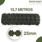 Renda Guipír Verde Musgo - 25Mm Rolo Com 13,7 Metros - Chl207 - Nybc