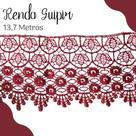 Renda Guipír Vinho Claro - Rolo Com 13,7 Metros - Chl185 - Nybc