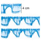 Renda jabot 4cm cor 13 azul turquesa metro
