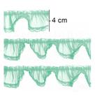 Renda jabot 4cm cor 15 verde bandeira metro