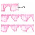 Renda jabot 4cm cor 2 rosa bebê metro