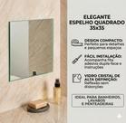 Renove sua Casa em Minutos, Espelho Decorativo 35x35 com Adesivo Resistente