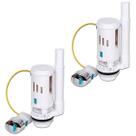 Reparo Caixa Acoplada Assento Kit 2 Uni Valvula Drenagem Vaso Sanitario Botao Descarga Tanque Banheiro Lavabo Casa