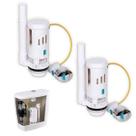 Reparo Caixa Acoplada Kit 2 Uni Valvula Drenagem Descarga Vaso Assento Sanitario Tanque Botao Banheiro Lavabo Higienico Reparo Caixa Acoplada Kit 2 Uni Valvula Drenagem Descarga Vaso Assento Sanitario Tanque Botao Banheiro Lavabo Higienico
