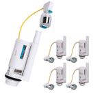 Reparo Caixa Acoplada Kit 4 Uni Vaso Valvula Drenagem Caixa Botao Descarga Banheiro Lavabo Casa Assento Sanitario