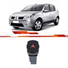 Reparo Interruptor Emergencia Logan Sandero 2007 Ate 2011 Led Vermelho 7 Terminais 8200602232