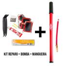 Reparo Pneu Bike + Bomba Câmara Ar + Mangueira Encher