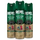 Repel repelente de insetos com permetrina para roupas e equipamentos 184 ml, kit com 3