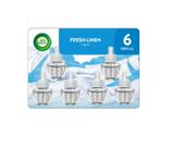 Repelente de Aceite Perfumado con Enchufe Air Wick Fresh Linen, Paquete de 6