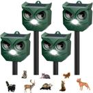 Repelente de Animais Solar Ultrassônico TFKK com Sensor PIR 35m - Kit com 4 Unidades