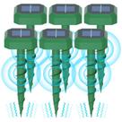 Repelente de toupeiras Porfisei, movido a energia solar, pacote com 6 unidades, IP65, à prova d'água