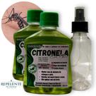 Repelente - óleo de Citronela Concentrado TOP: 2x250ml + 1Spray - faz 100L de Repelente de Ambientes