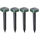 Repelente Solar Ultrassonico Kit 4 Uni Anti Inseto Escorpiao Cobra Rato Cobras Roedores Jardim Quintal
