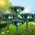 Repelente ultrassônico de animais para exterior, pacote com 4