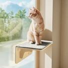 Reposadera de Ventana para Gatos Pecute 2 en 1 con Estantes de Pared y Hamaca Reposadera de Ventana para Gatos Pecute 2 en 1 con Estantes de Pared y Hamaca