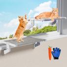 Reposapiés para Ventana para Gatos HOMAGICO 2 en 1 con Ajuste Deslizante Metálico Reposapiés para Ventana para Gatos HOMAGICO 2 en 1 con Ajuste Deslizante Metálico